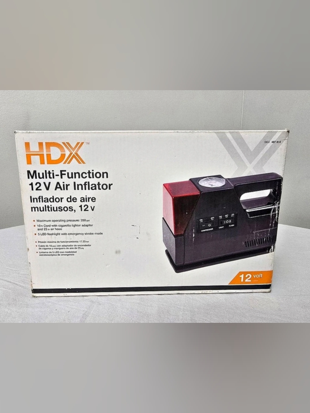 HDX Multi-Function 12V Air Inflator Compressor